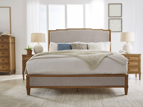 Sharlance Light Brown Queen Upholstered Panel Bed by Ashley at Eve Furniture