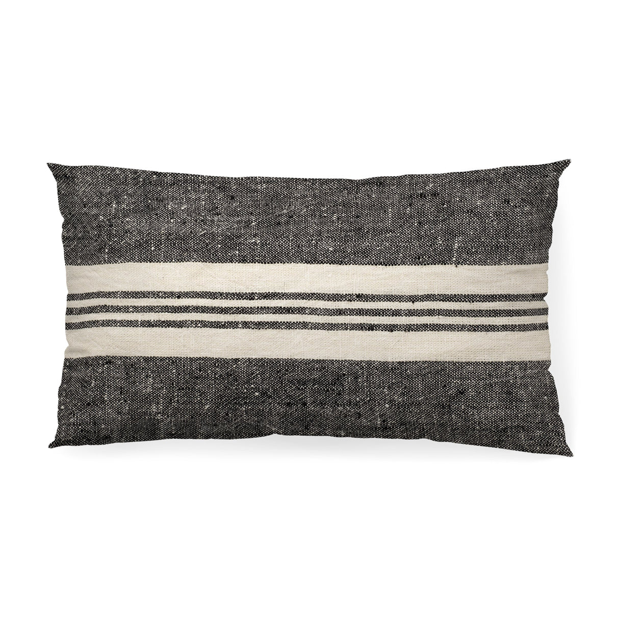 Sharon Black With Stripes Decorative Pillow Cover by Mercana at Eve Furniture