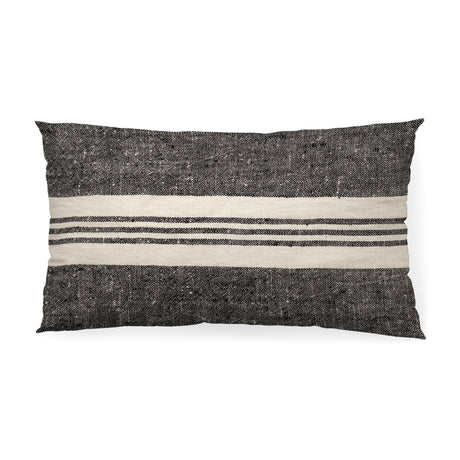 Sharon Black With Stripes Decorative Pillow Cover by Mercana at Eve Furniture