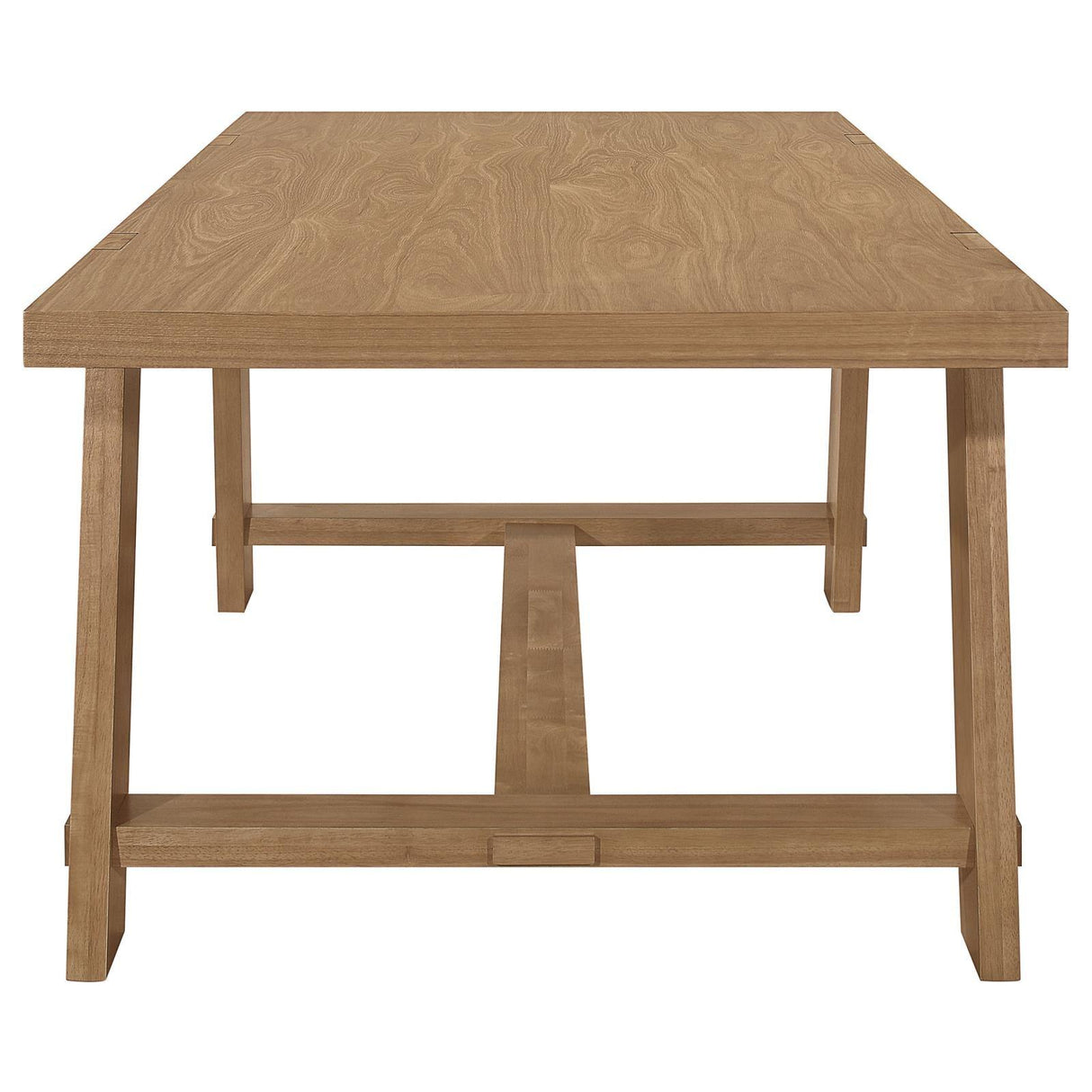 Sharon Blue and Brown Rectangular Trestle Base Dining Table by Coaster at Eve Furniture