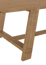 Sharon Blue and Brown Rectangular Trestle Base Dining Table by Coaster at Eve Furniture