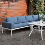 Sharon White/Blue Outdoor Sectional by Furniture of America at Eve Furniture