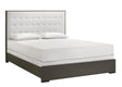 Sharpe Brown King Upholstered Panel Bed by Crown Mark at Eve Furniture