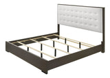 Sharpe Brown Queen Upholstered Panel Bed by Crown Mark at Eve Furniture