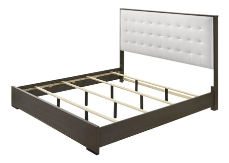 Sharpe Brown Queen Upholstered Panel Bed by Crown Mark at Eve Furniture