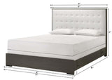 Sharpe Brown Queen Upholstered Panel Bed by Crown Mark at Eve Furniture