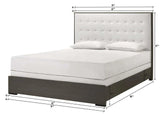 Sharpe Brown Queen Upholstered Panel Bed by Crown Mark at Eve Furniture