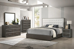 Sharpe Brown Upholstered Panel Youth Bedroom Set by Crown Mark at Eve Furniture