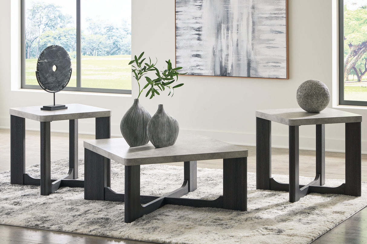 Sharstorm Two-tone Gray Table by Ashley at Eve Furniture