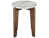 Shavon Toronto Brown Solid Marble Round End Table by Steve Silver at Eve Furniture
