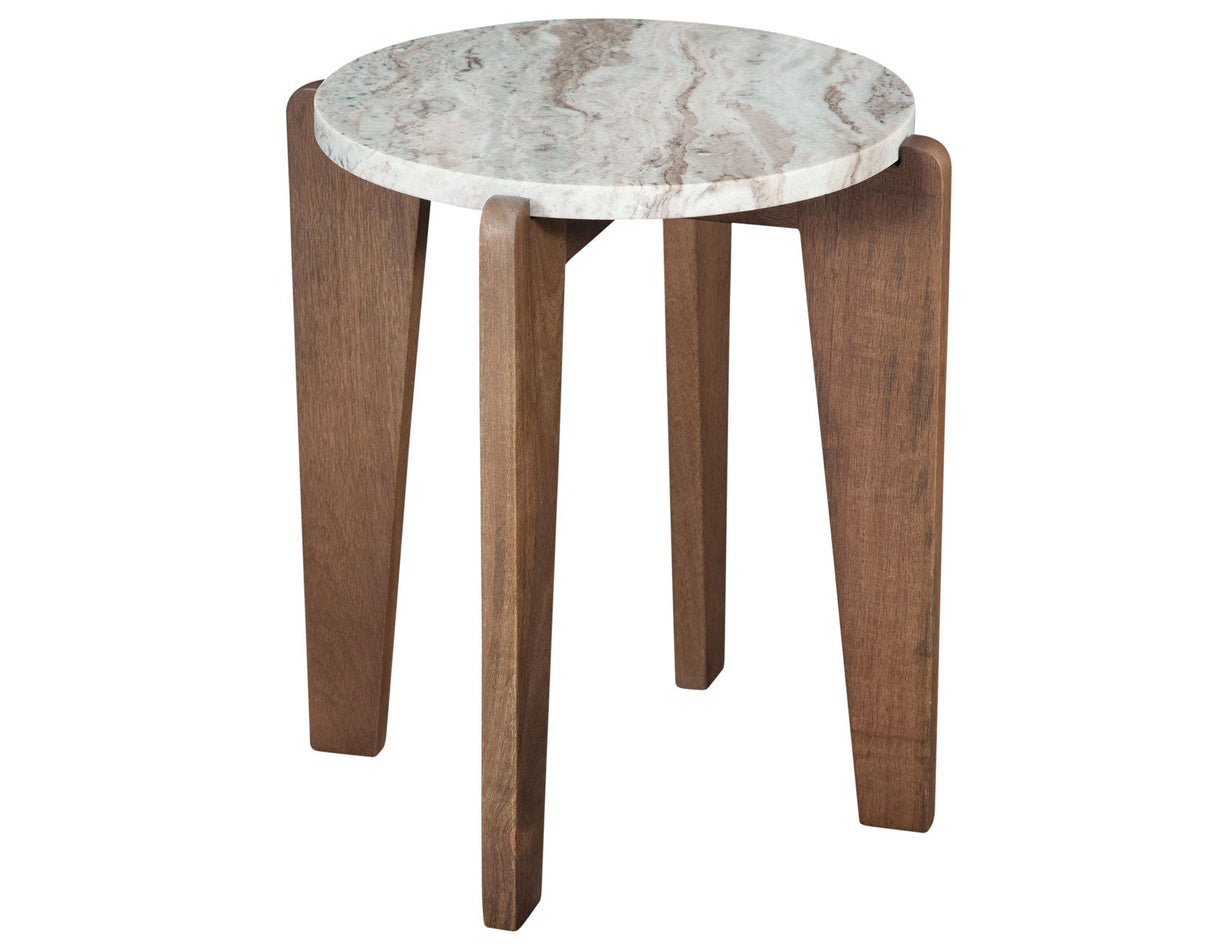 Shavon Toronto Brown Solid Marble Round End Table by Steve Silver at Eve Furniture