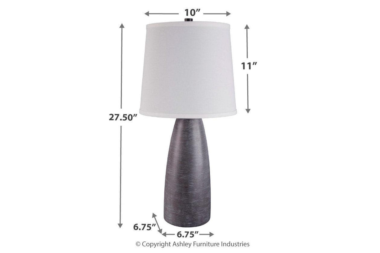 Shavontae Gray Table Lamp by Ashley at Eve Furniture