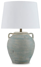 Shawburg Antique Green Table Lamp by Ashley at Eve Furniture