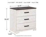 Shawburn Full Panel Headboard Bed with Dresser and 2 Nightstands in Whitewash by Ashley at Eve Furniture