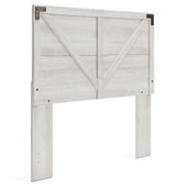 Shawburn Full Panel Headboard Bed with Dresser and 2 Nightstands in Whitewash by Ashley at Eve Furniture