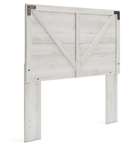 Shawburn Full Panel Headboard Bed with Dresser and 2 Nightstands in Whitewash by Ashley at Eve Furniture
