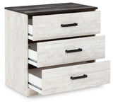 Shawburn Full Panel Headboard Bed with Dresser and 2 Nightstands in Whitewash by Ashley at Eve Furniture