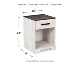 Shawburn Full Platform Bed with 2 Nightstands in Whitewash by Ashley at Eve Furniture