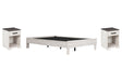 Shawburn Full Platform Bed with 2 Nightstands in Whitewash by Ashley at Eve Furniture