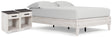 Shawburn Full Platform Bed with 2 Nightstands in Whitewash by Ashley at Eve Furniture