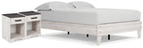 Shawburn Full Platform Bed with 2 Nightstands in Whitewash by Ashley at Eve Furniture