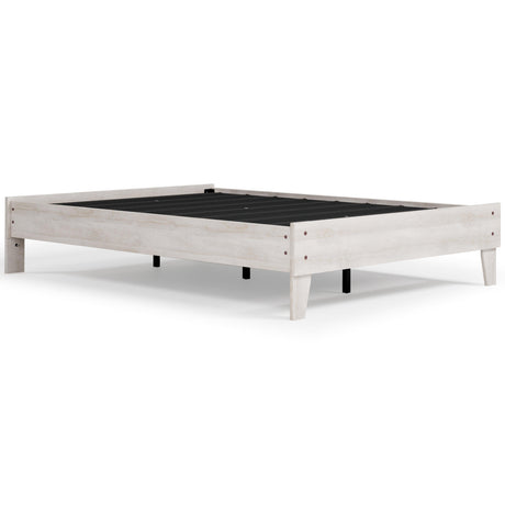Shawburn Full Platform Bed with 2 Nightstands in Whitewash by Ashley at Eve Furniture