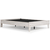 Shawburn Full Platform Bed with 2 Nightstands in Whitewash