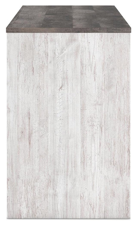 Shawburn White/Dark Charcoal Gray 54" Home Office Desk by Ashley at Eve Furniture