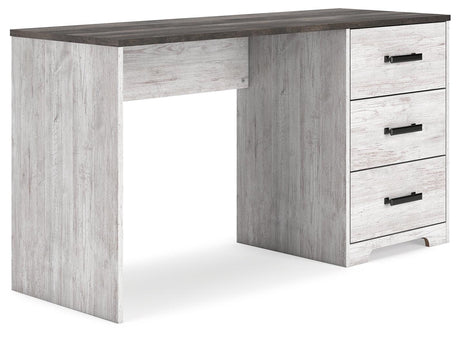 Shawburn White/Dark Charcoal Gray 54" Home Office Desk by Ashley at Eve Furniture