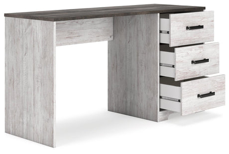 Shawburn White/Dark Charcoal Gray 54" Home Office Desk by Ashley at Eve Furniture