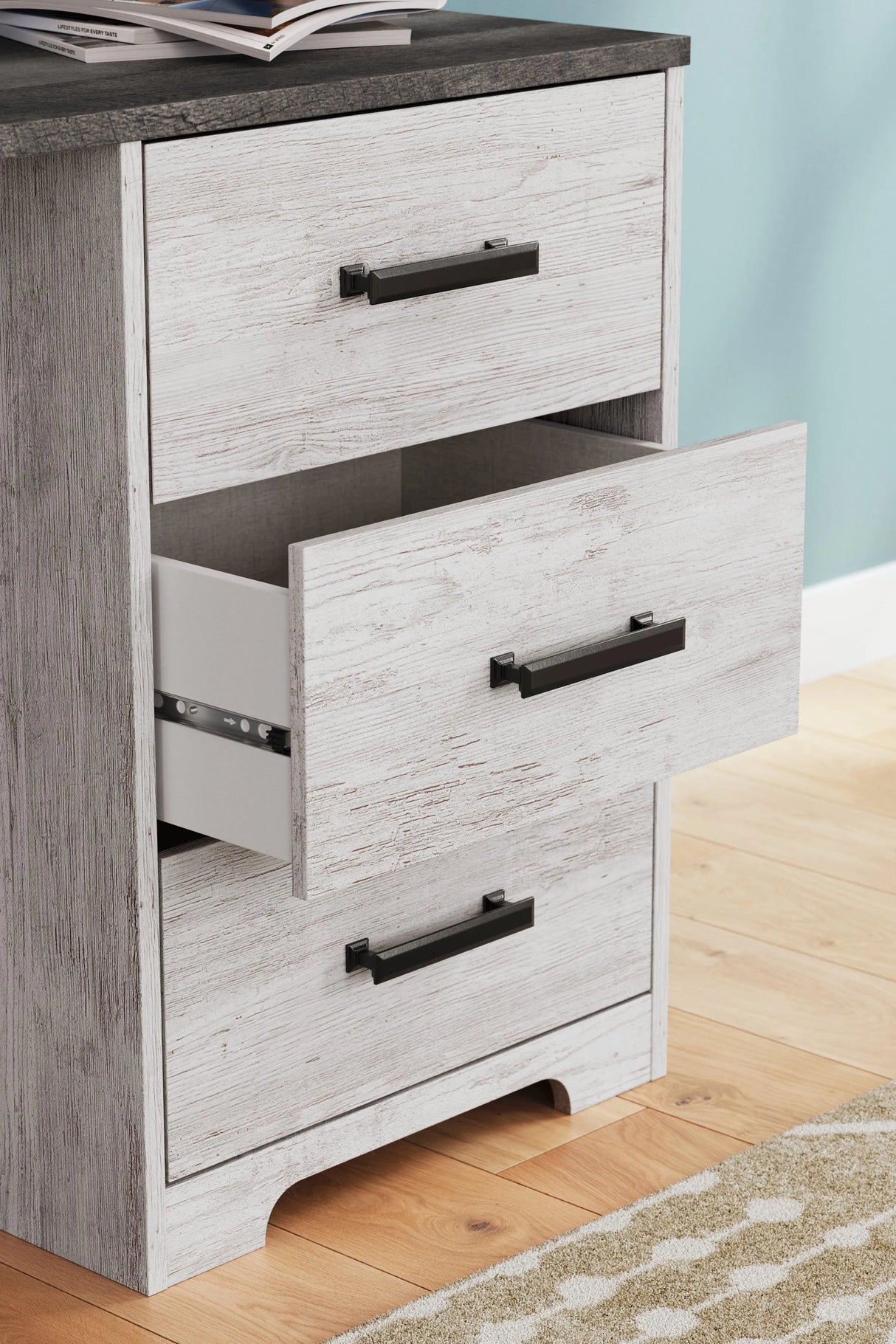 Shawburn White/Dark Charcoal Gray 54" Home Office Desk by Ashley at Eve Furniture