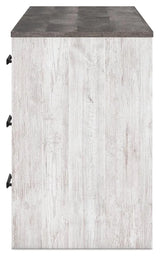 Shawburn White/Dark Charcoal Gray 54" Home Office Desk by Ashley at Eve Furniture