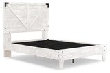 Shawburn White/Dark Charcoal Gray Full Crossbuck Panel Platform Bed by Ashley at Eve Furniture