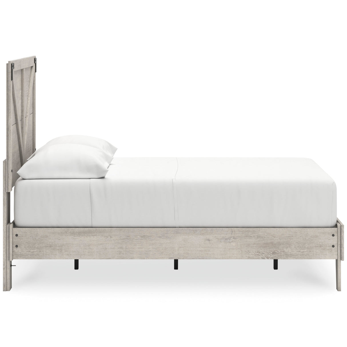 Shawburn Whitewash Crossbuck Full Platform Bed by Ashley at Eve Furniture