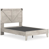 Shawburn Whitewash Crossbuck Full Platform Bed by Ashley at Eve Furniture
