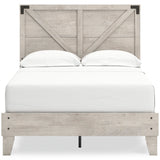 Shawburn Whitewash Crossbuck Full Platform Bed by Ashley at Eve Furniture