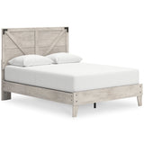 Shawburn Whitewash Crossbuck Queen Platform Bed by Ashley at Eve Furniture