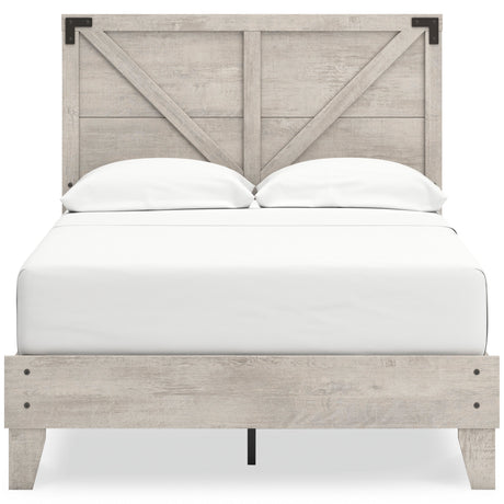 Shawburn Whitewash Crossbuck Youth Platform Bedroom Set by Ashley at Eve Furniture