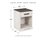 Shawburn Whitewash Crossbuck/Charcoal Gray Platform Bedroom Set by Ashley at Eve Furniture