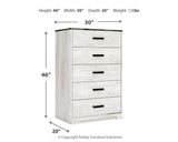 Shawburn Whitewash Crossbuck/Charcoal Gray Platform Bedroom Set by Ashley at Eve Furniture