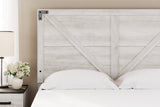 Shawburn Whitewash Crossbuck/Charcoal Gray Platform Bedroom Set by Ashley at Eve Furniture
