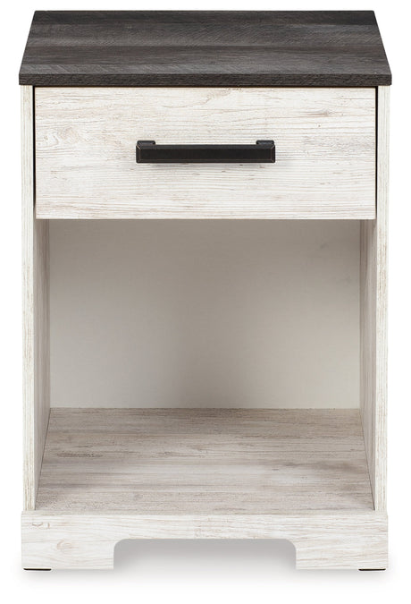 Shawburn Whitewash Crossbuck/Charcoal Gray Platform Bedroom Set by Ashley at Eve Furniture