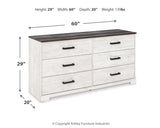 Shawburn Whitewash Crossbuck/Charcoal Gray Platform Bedroom Set by Ashley at Eve Furniture