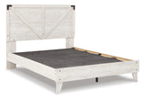 Shawburn Whitewash Crossbuck/Charcoal Gray Platform Bedroom Set by Ashley at Eve Furniture
