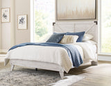 Shawburn Whitewash Crossbuck/Charcoal Gray Platform Bedroom Set by Ashley at Eve Furniture