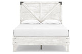 Shawburn Whitewash Crossbuck/Charcoal Gray Youth Platform Bedroom Set by Ashley at Eve Furniture