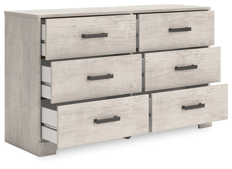 Shawburn Whitewash Dresser by Ashley at Eve Furniture