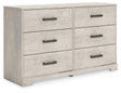 Shawburn Whitewash Dresser by Ashley at Eve Furniture