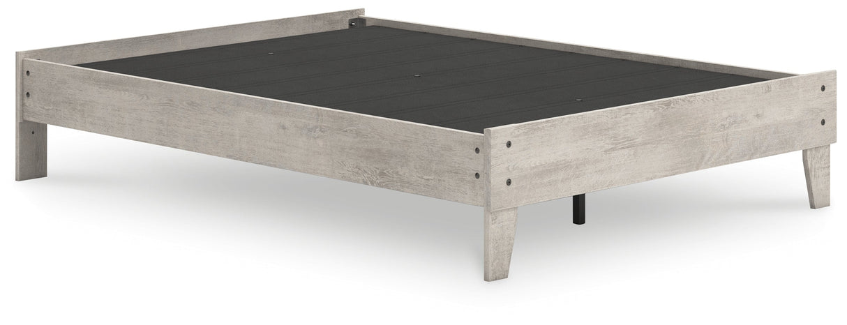 Shawburn Whitewash Full Platform Base Bed by Ashley at Eve Furniture