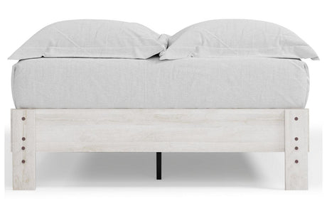Shawburn Whitewash Full Platform Bed by Ashley at Eve Furniture